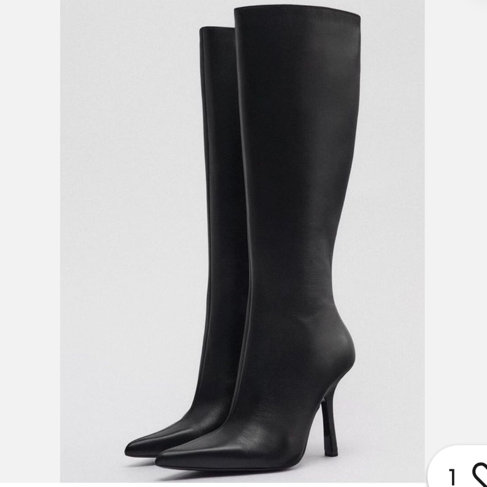Zara Knee-High Heeled Boots